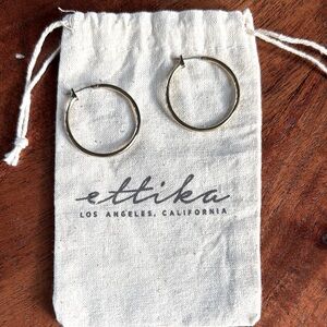 Ettika Shiny Gold Hoop Earrings